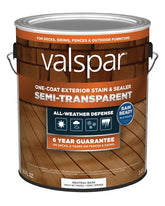 Valspar VL1028086-16 Stain and Sealer, Semi-Transparent, Liquid, 1 gal
